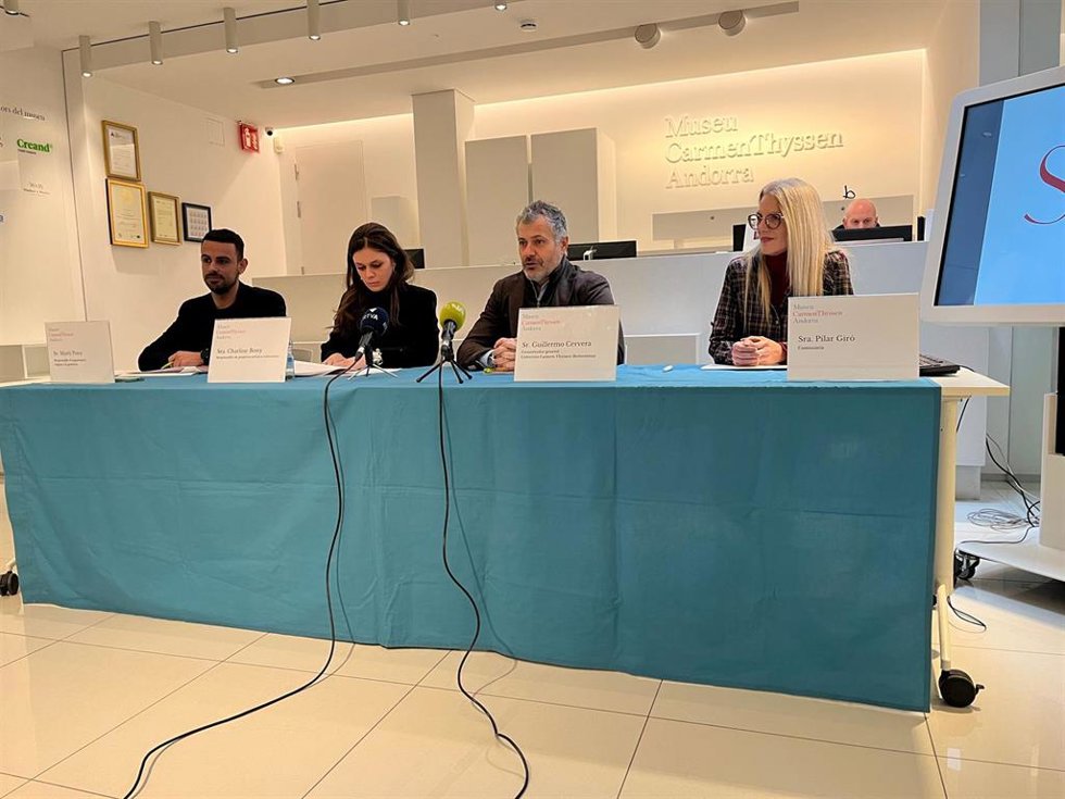 Presentación de la exposición 'Vincles' en el Museo Thyssen de Andorra