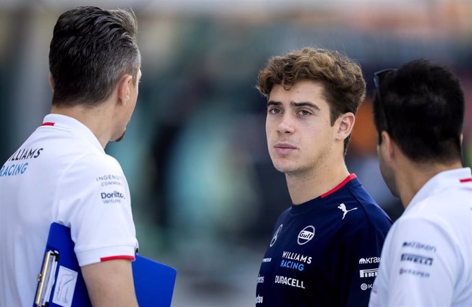 Archivo - 29 August 2024, Italy, Monza: Argentina motorsports racing driver Franco Colapinto of Team Williams arrives at the Monza circuit ahead of the Formula One Italian Grand Prix. Photo: Sander Koning/ANP/dpa