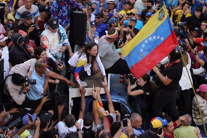 La líder opositora venezolana María Corina Machado