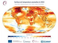 El mundo alcanzó 1,6 grados por encima del nivel preindustrial en 2024