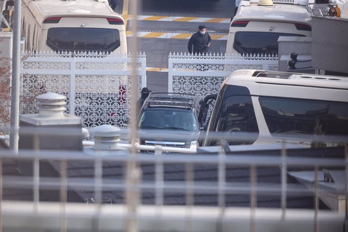 Entrada de la residencia oficial del presidente destituido de Corea del Sur, Yoon Suk Yeol