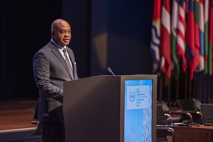 Archivo - December 3, 2024, The Hague, South Holland, Netherlands: Minister of Foreign Affairs to Colombia, H.E. MR. LUIS GILBERTO MURILLO, speaks before the Assembly of States Parties to the ICC on the country's initiatives to implement the Rome Statute.