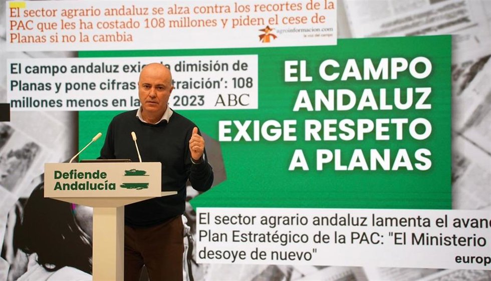 El vicesecretario de Agricultura, Pesca, Agua y Desarrollo Rural del PP-A, José Carlos Álvarez, este viernes