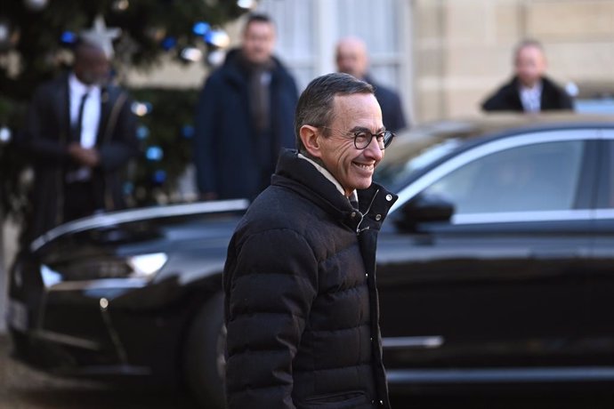 03 January 2025, France, Paris: French Minister of the Interior, Bruno Retailleau leaves the first meeting of the new French Cabinet, at the Elysee Palace. Photo: Julien Mattia/Le Pictorium via ZUMA Press/dpa