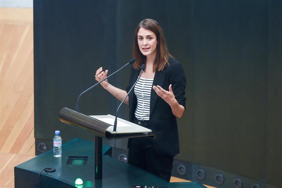 Archivo - La portavoz de Más Madrid en el Ayuntamiento, Rita Maestre, interviene durante un pleno del Ayuntamiento de Madrid, en el Palacio de Cibeles, a 24 de septiembre de 2024, en Madrid (España).