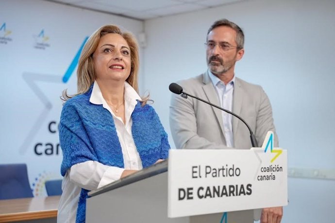 Los portavoces de CC en el Congreso de los Diputados y en el Senado, Cristina Valido y Pedro San Ginés