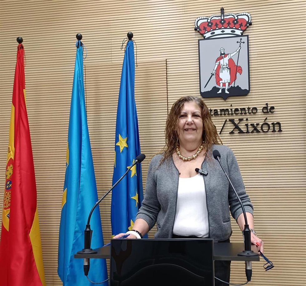 Archivo - Marina Pineda, concejala del Grupo Municipal Socialista del Ayuntamiento de Gijón.