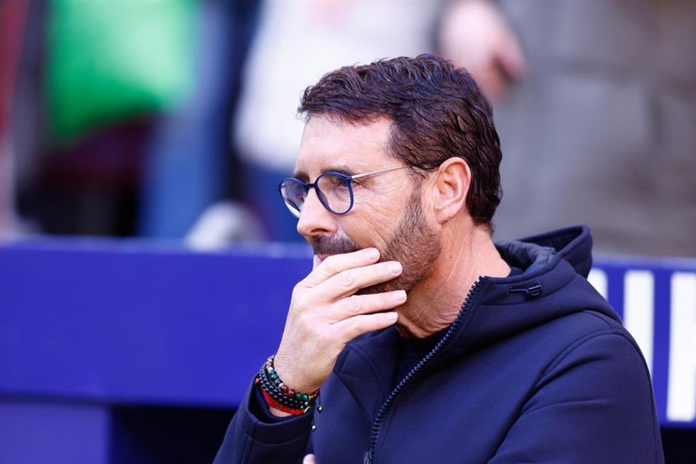 Jose Bordalas, head coach of Getafe CF, looks on during the Spanish League, LaLiga EA Sports, football match played between Atletico de Madrid and Getafe CF at Riyadh Air Metropolitano stadium on December 15, 2024, in Madrid, Spain.
