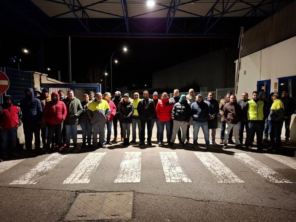 Huelga en la fábrica de Altadis en Entrambasaguas (Cantabria)