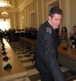 Benedicto Cacho en su  toma de posesión como jefe de la Policía Local de Cáceres en una foto de archivo