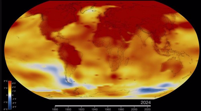 Anomalía de temperaturas desde 1880