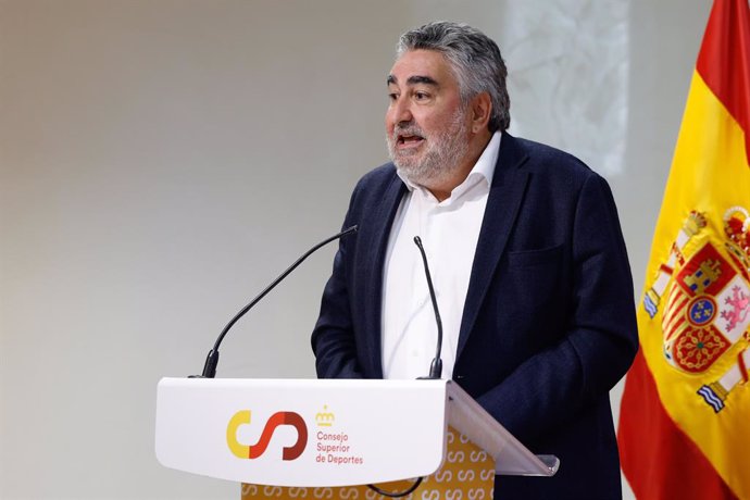 Archivo - Jose Manuel Rodriguez Uribes, President of Superior Sports Council CSD, attends during the Spain Team announcement for the Malaga Final 8 of the Davis Cup 2024 at Consejo Superior de Deportes CSD on September 23, 2024, Madrid, Spain.