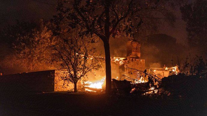 08 January 2025, US, Altadena: The residential neighborhood of East Altadena, next to Pasadena, in Los Angeles, California, has been totally devastated due to sparks from the Eaton Fire, named for Eaton Canyon â·" a popular Los Angeles hiking destination.