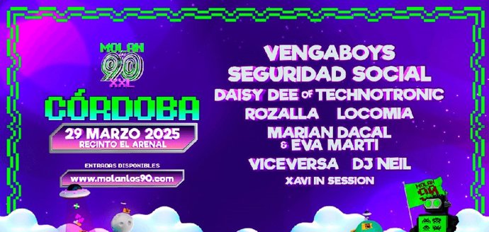 Cartel del Festival 'Molan los 90'.