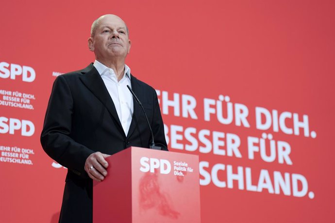 January 5, 2025, Berlin, Berlin, Deutschland: Olaf Scholz beim Pressestatement zum Jahresauftakt des SPD-Präsidiums im Willy-Brandt-Haus. Berlin, 05.01.2025