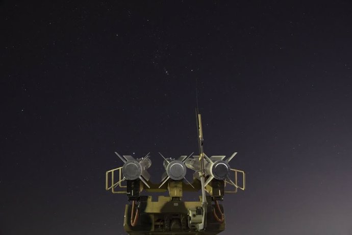 January 10, 2025, Kermanshah, Iran: An Iranian road-mobile medium-range air defense missile system, Sevom Khordad, is displayed during the Payambar-e Azam (The Great Prophet) 19 military drill in Kermanshah, focusing on rapid reaction operations, testing 