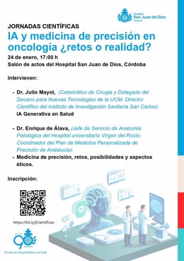 Programa de la jornada 'IA y medicina de precisión en oncología ¿retos o realidad?'.