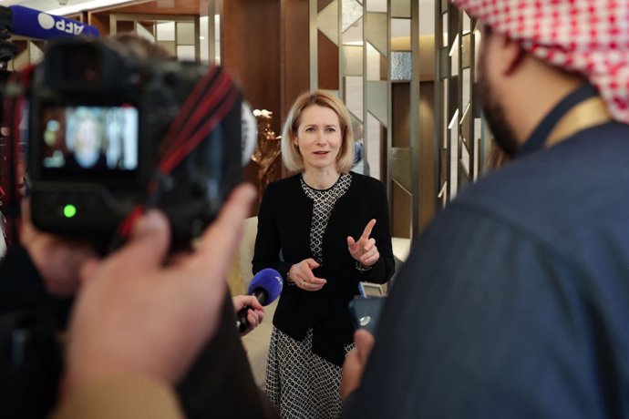 La Alta Representante de la Unión Europea para Asuntos Exteriores y Política de Seguridad, Kaja Kallas, durante una reunión de Exteriores en Riad (Arabia Saudí)
