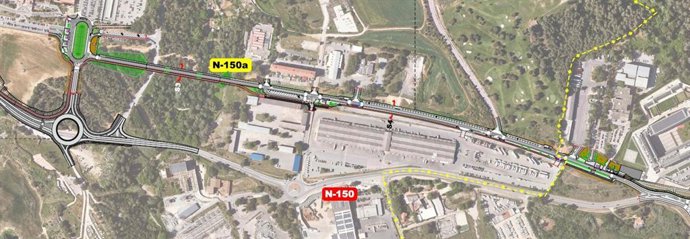 Ámbito del futuro corredor de movilidad activa y sostenible entre Terrassa y Sabadell (Barcelona)