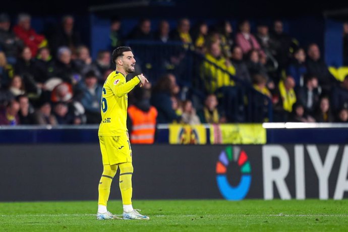 Alex Baena of Villarreal CF celebrates a goal during the Spanish league, La Liga EA Sports, football match played between Villarreal CF and Real Betis Balompie at La Ceramica stadium on December 15, 2024, in Valencia, Spain.