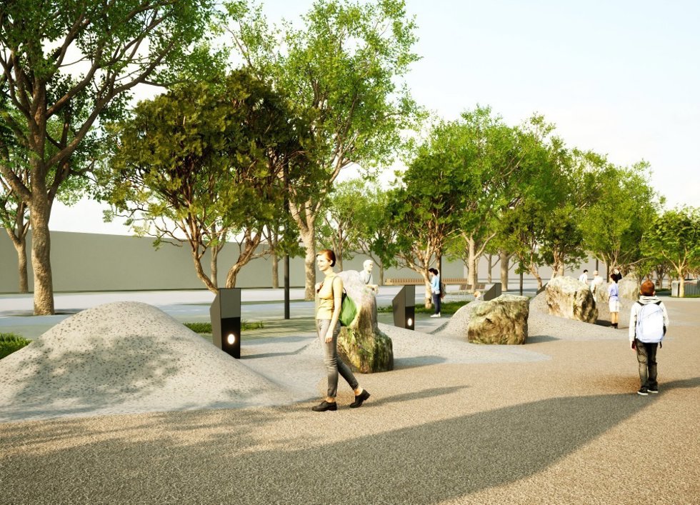 Recreación del futuro Jardí Geolgic de la Zona Universitria de Barcelona