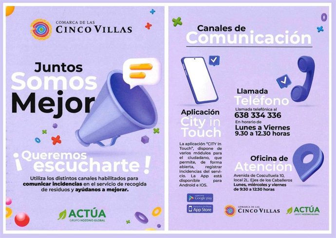 Cartel con las mejoras que presenta el servicio en 2025.
