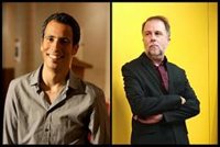 Los poetas José Luis Zerón y Fernando Mañogil, a dúo este lunes en el Café El Sur de Murcia