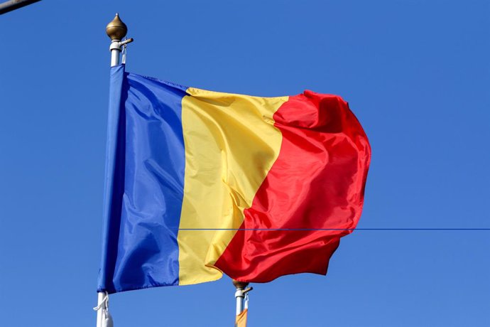 Archivo - June 9, 2024, Saint Petersburg, Russia: The flag of the Socialist Republic of Romania seen in the gallery of flags of the participating countries in the framework of St. Petersburg International Economic Forum 2024