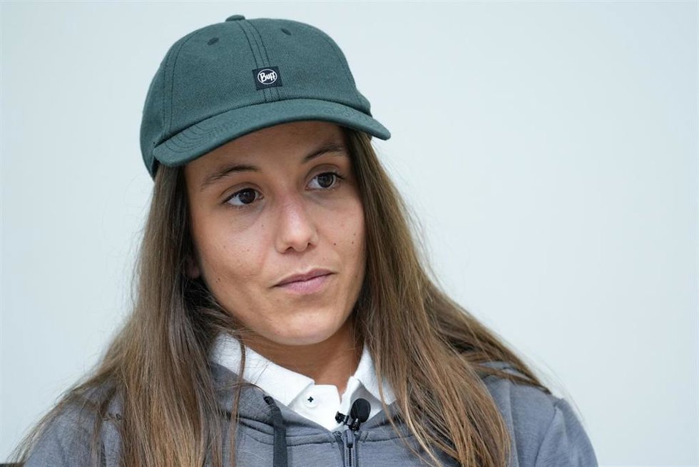Archivo - La snowboarder española Núria Castán en una entrevista para Europa Press en la sede de la agencia en Madrid. 