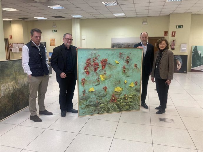 Augusto Ferrer-Dalmau (i), José María Nieto, Jesús Posadas y Rosina Gómez Baena.
