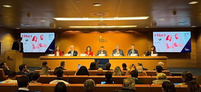 Imagen del acto de presentación de la 45ª edición de la Feria Internacional de Turismo (Fitur)