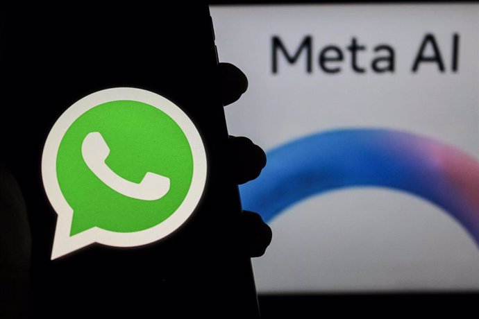 19 December 2024, Indonesia, Bandung: In this photo illustration, Whatsapp logo is displayed on a smartphone with Cyber Meta Logo in the background. Photo: Algi Febri Sugita/ZUMA Press Wire/dpa