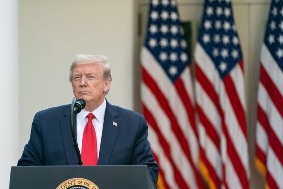 Archivo - El presidente de Estados Unidos, Donald Trump, en una comparecencia en la Casa Blanca