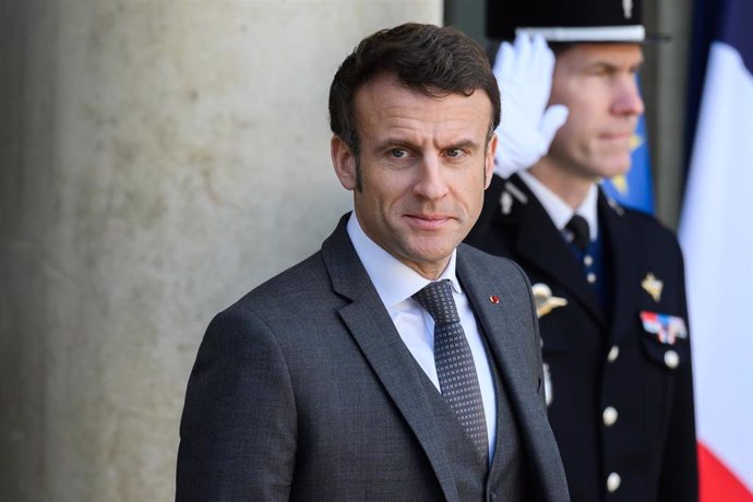 Archivo - El presidente de Francia, Emmanuel Macron