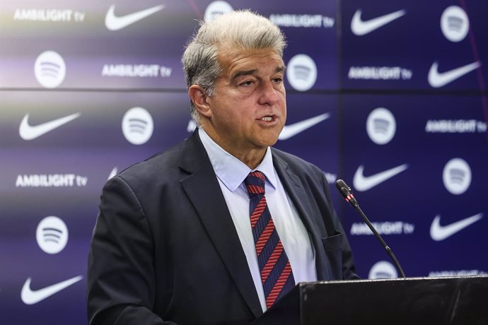 El president del FC Barcelona, Joan Laporta