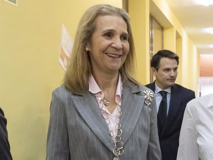 La Infanta Elena durante el foro 'Desafíos y Oportunidades de la España rural',  en Mérida, organizado por la Fundación Mapfre en colaboración con la Junta de Extremadura y la FEMP