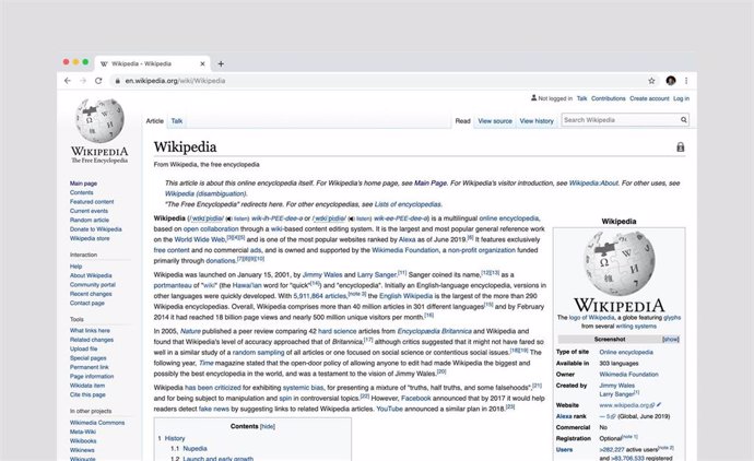 Interfaz de Wikipedia