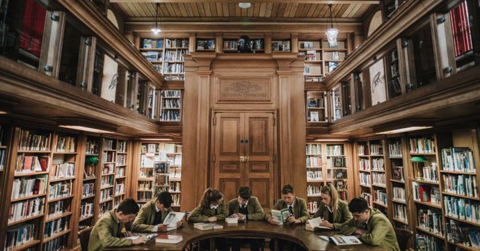 Biblioteca de un internado británico  