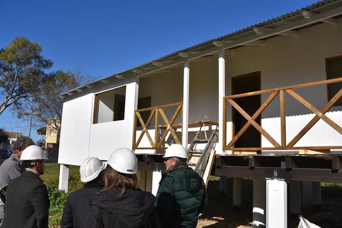 Visita a las obras del Casa del Guarda de Punta Umbría (Huelva).