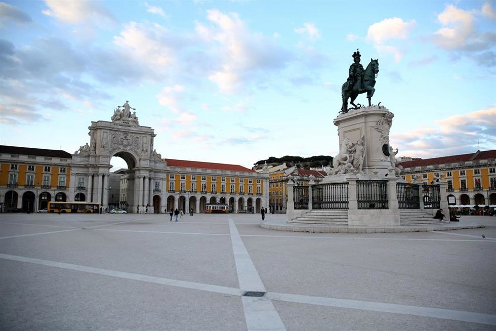 Archivo - La plaza Terreiro do Pao de la capital de Portugal, Lisboa