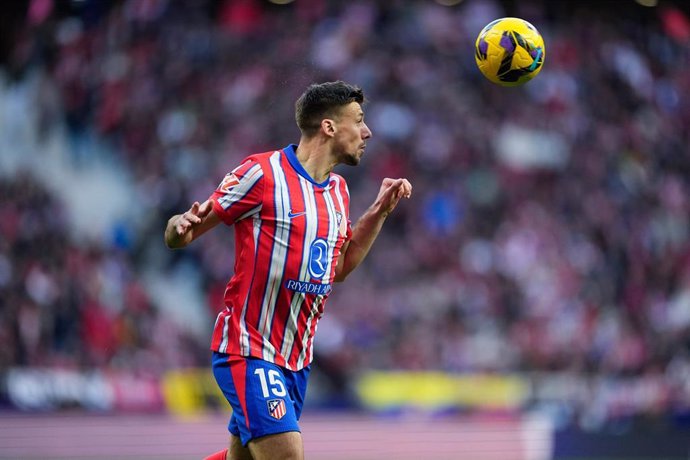 Clement Lenglet of Atletico de Madrid in action during the Spanish League, LaLiga EA Sports, football match played between Atletico de Madrid and CA Osasuna at Riyadh Air Metropolitano stadium on January 12, 2025, in Madrid, Spain.