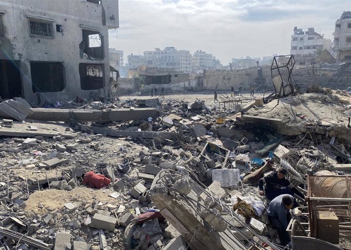 Edificios destruidos por los bombardeos del Ejército de Israel contra la ciudad de Gaza, en el norte de la Franja de Gaza (archivo)