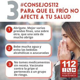 Consejos del '1-1-2' para hacer frente al frío