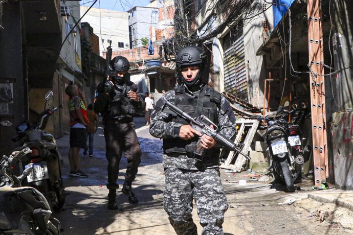 December 17, 2024, Rio De Janeiro, Rio De Janeiro, Brasil: Operation in the rocinha favela in rio de janeiro (Foto: José Lucena/Thenews2/Zumapress)