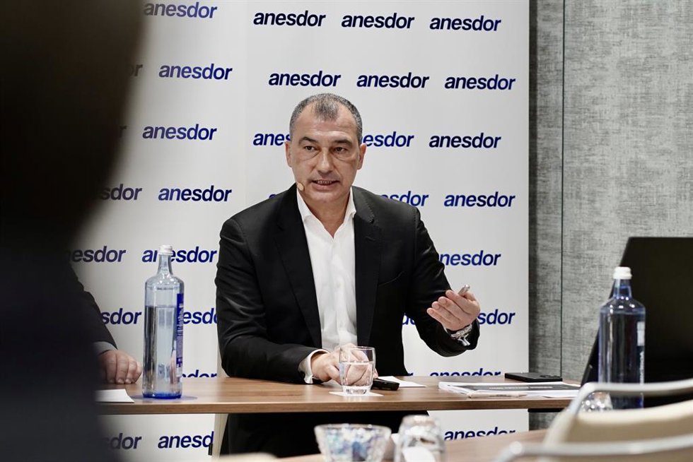 El secretario general de Anesdor, José María Riaño, en la presentación de los datos anuales 2024 del sector de la Moto y el Vehículo Ligero en Madrid.