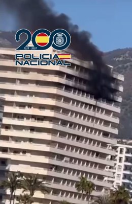 Foto incendio en un hotel de Fuengirola.