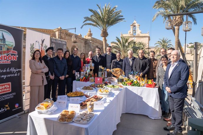 Presentación de los productos de 'Sabore Almería' y otras firmas que acudirán a la muestra gastronómica de Hotusa en Madrid.