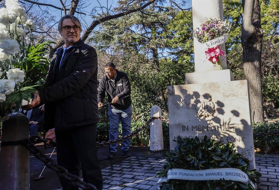 El hijo de Manuel Broseta, Pablo Broseta, durante un acto en memoria del profesor Manuel Broseta