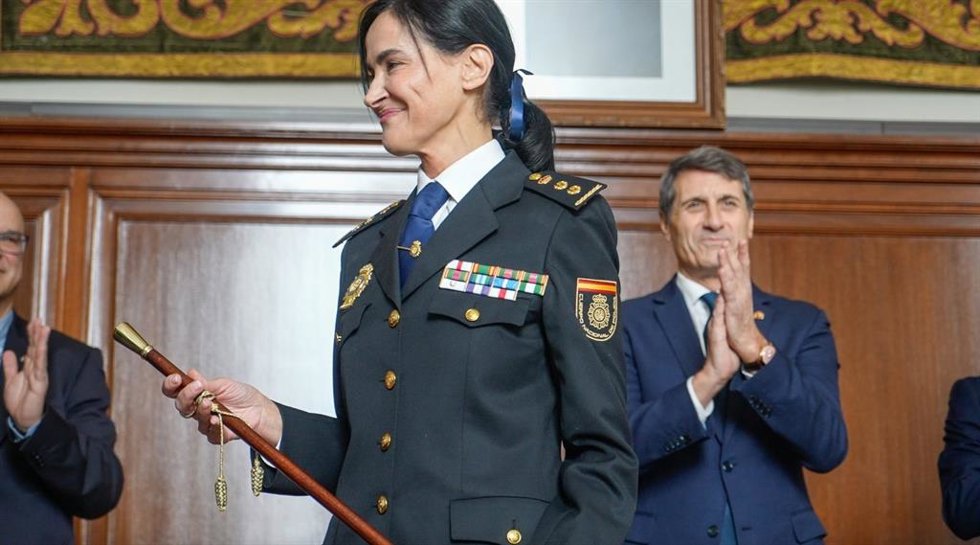 Layla Dris en su toma de posesión como comisaria jefa provincial del CNP en Jaén