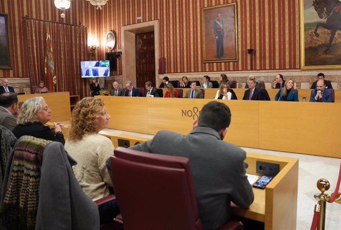 Pleno extraordinario del Ayuntamiento de Sevilla para aprobar los presupuestos de 2025.